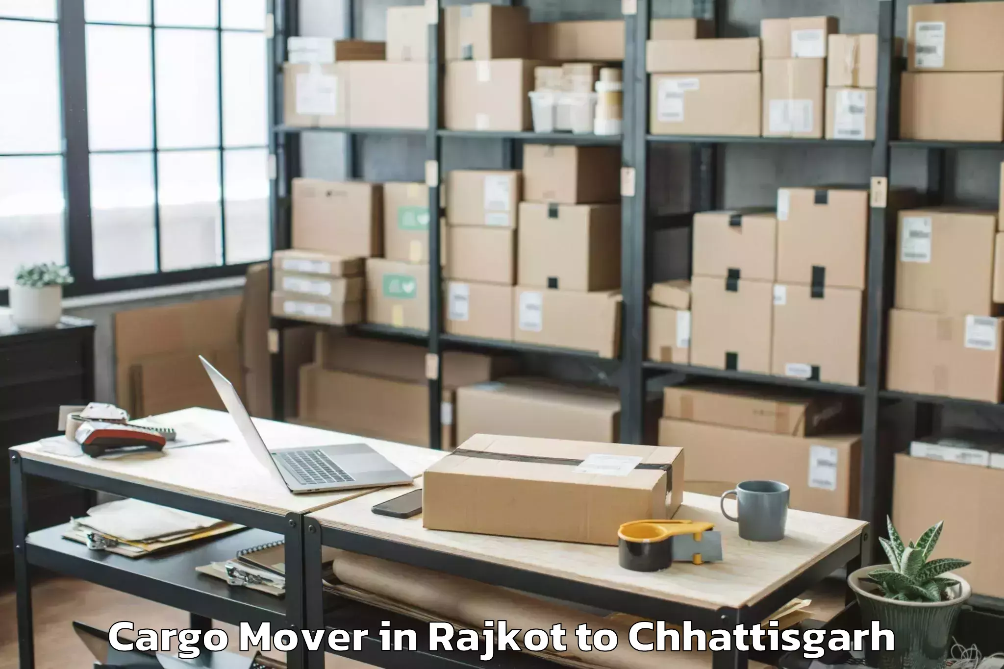 Top Rajkot to Bastar Cargo Mover Available